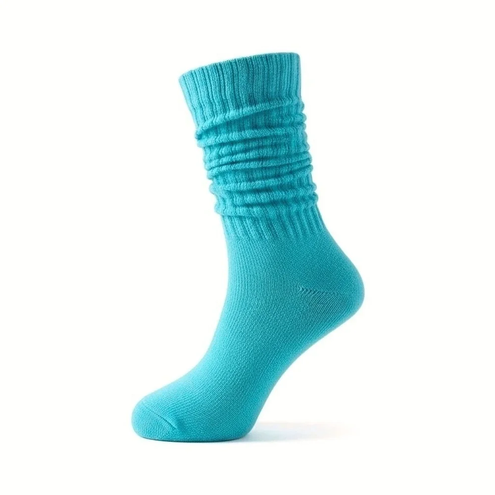 Vibrant High-Calf Slouchy Soft Casual Womens Socks 5.5-8.5 Thick Athletic 6 Pack